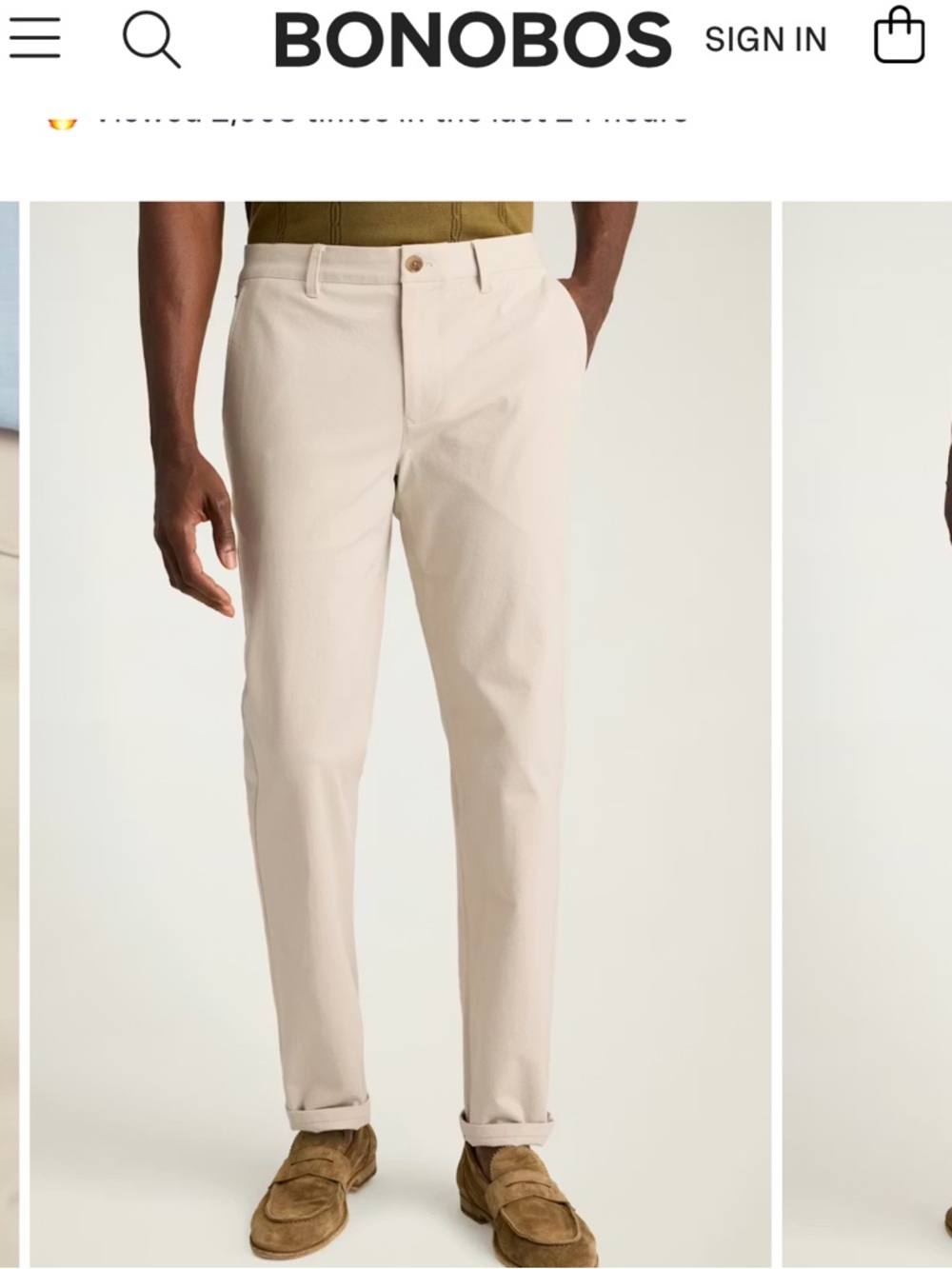 Bonobos Men’s Stylish Slim Chinos in Light Beige, 33x30, premium quality